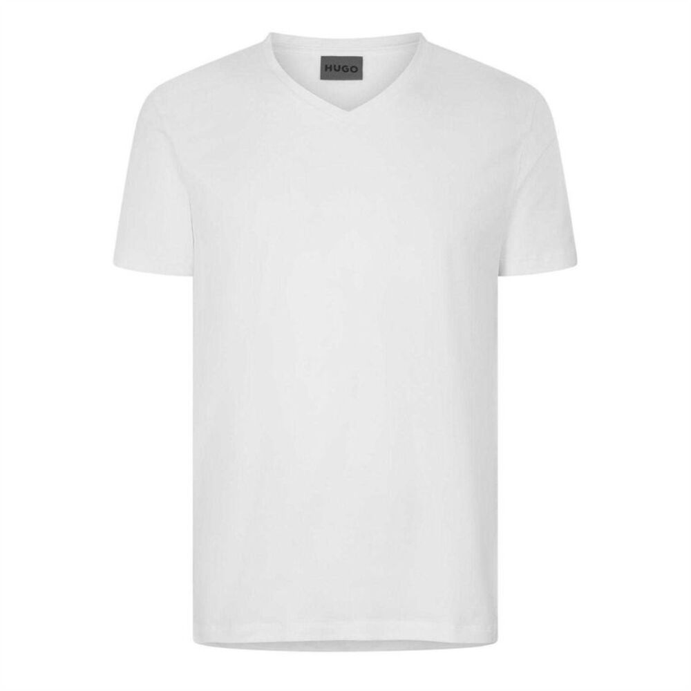 Hugo Mens Plain V Neck / White